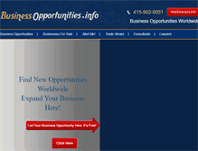 Tablet Screenshot of businessopportunities.info